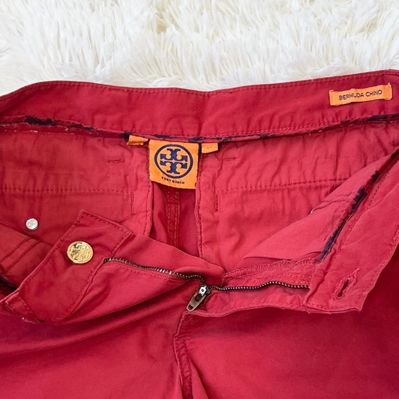 TORY BURCH Red Bermuda Chino Shorts - Picture 5 of 7